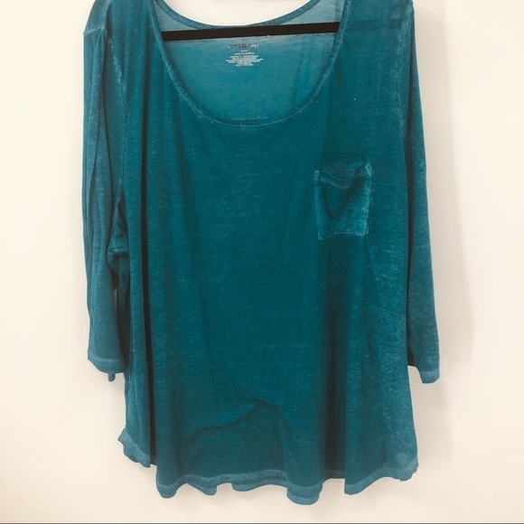 Lane Bryant women’s turquoise‎ burn out with pocket Size 26/28 - Picture 5 of 13